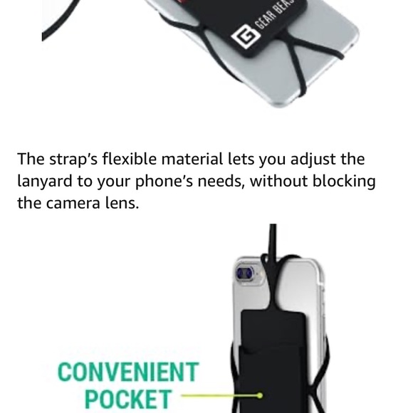 NWT Gear Beast Silicone Neck IPhone Holder with Credit Card/Money Slot-Pink - Picture 4 of 6